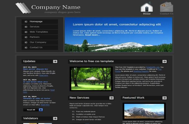 Dark Black Jquery Business CSS Website Template Dark Black Jquery Business CSS Website Template