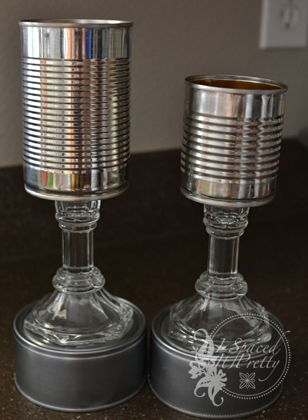 I Spaced It Pretty DIY Inexpensive Candle Holders Out of Cans