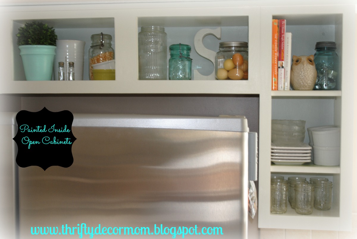 Pinterest painted kitchen cabinets Paint Inside Kitchen Cabinets