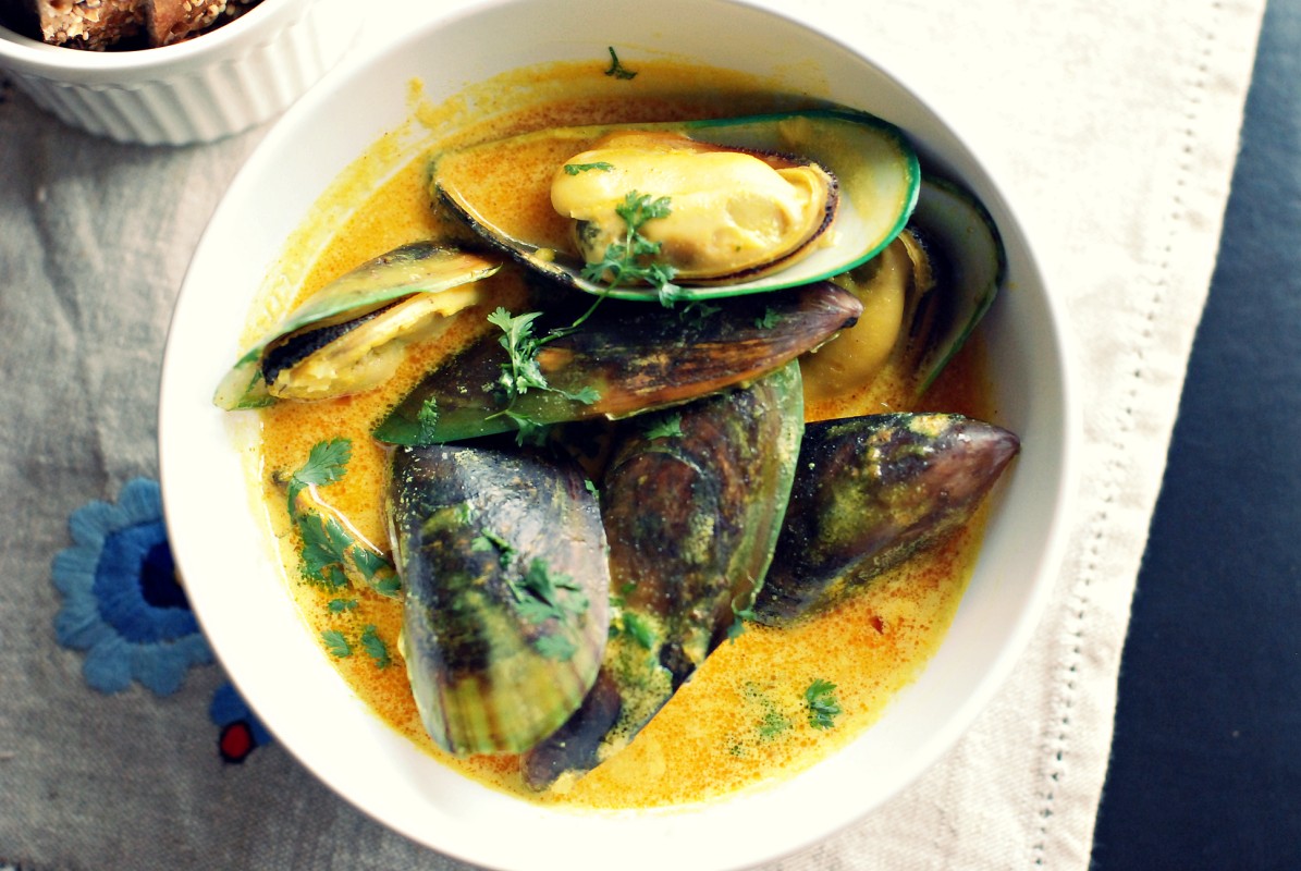 Buttered Up Coconut milk mussels & unlikely flavors