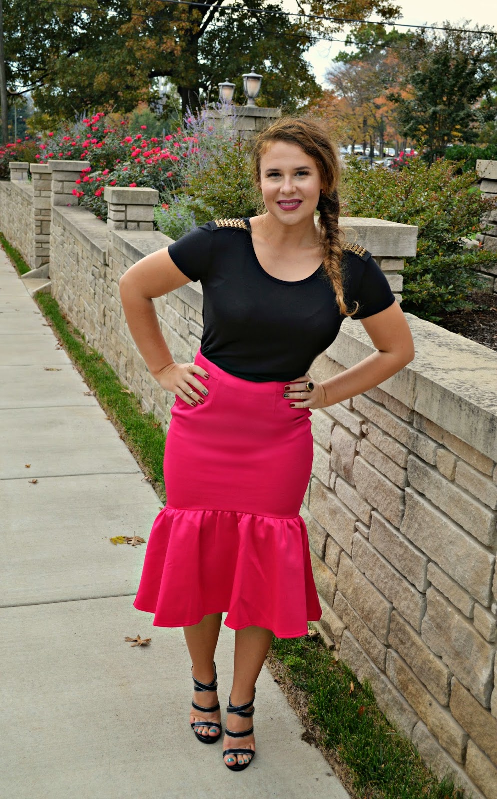 Patti Cake Peplum Hem Pencil Skirt