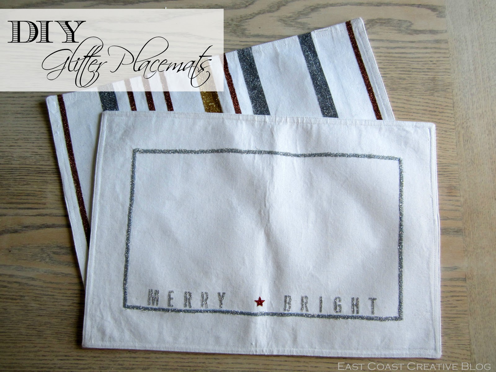 DIY Glitter Placemats {Tulip Shimmer} East Coast Creative