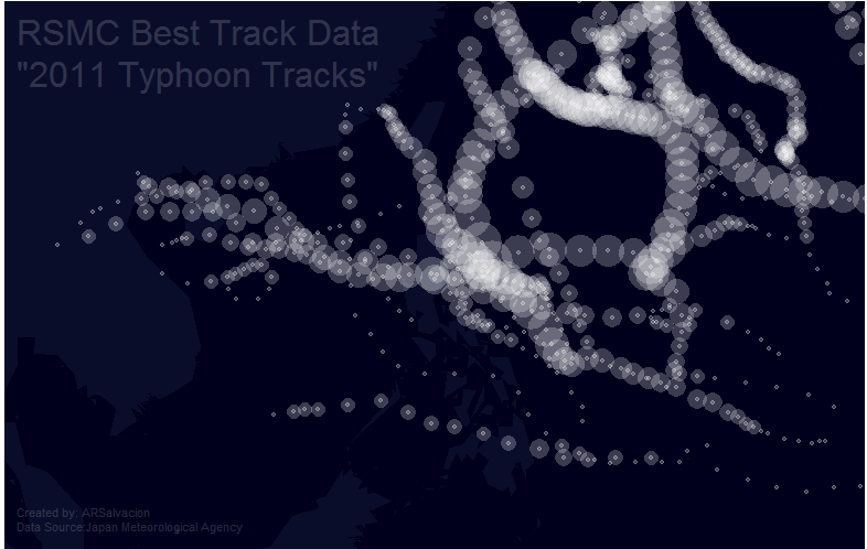 RSMC 2011 Typhoon Tracks