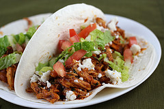 shredded chicken tacos