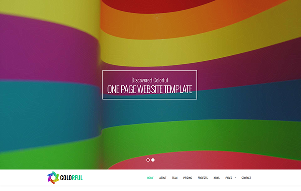 Colorful – One Page Multipurpose Website Template