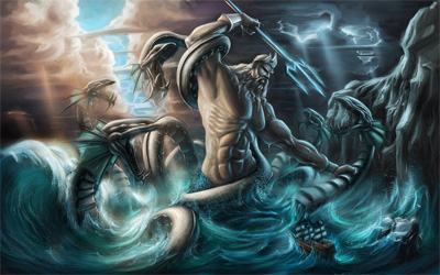 God Poseidon Image, Artwork and Illustration God Poseidon Image, Artwork and Illustration