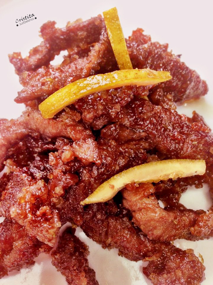 JustDelishos Orange Beef (Carne a la Naranja)