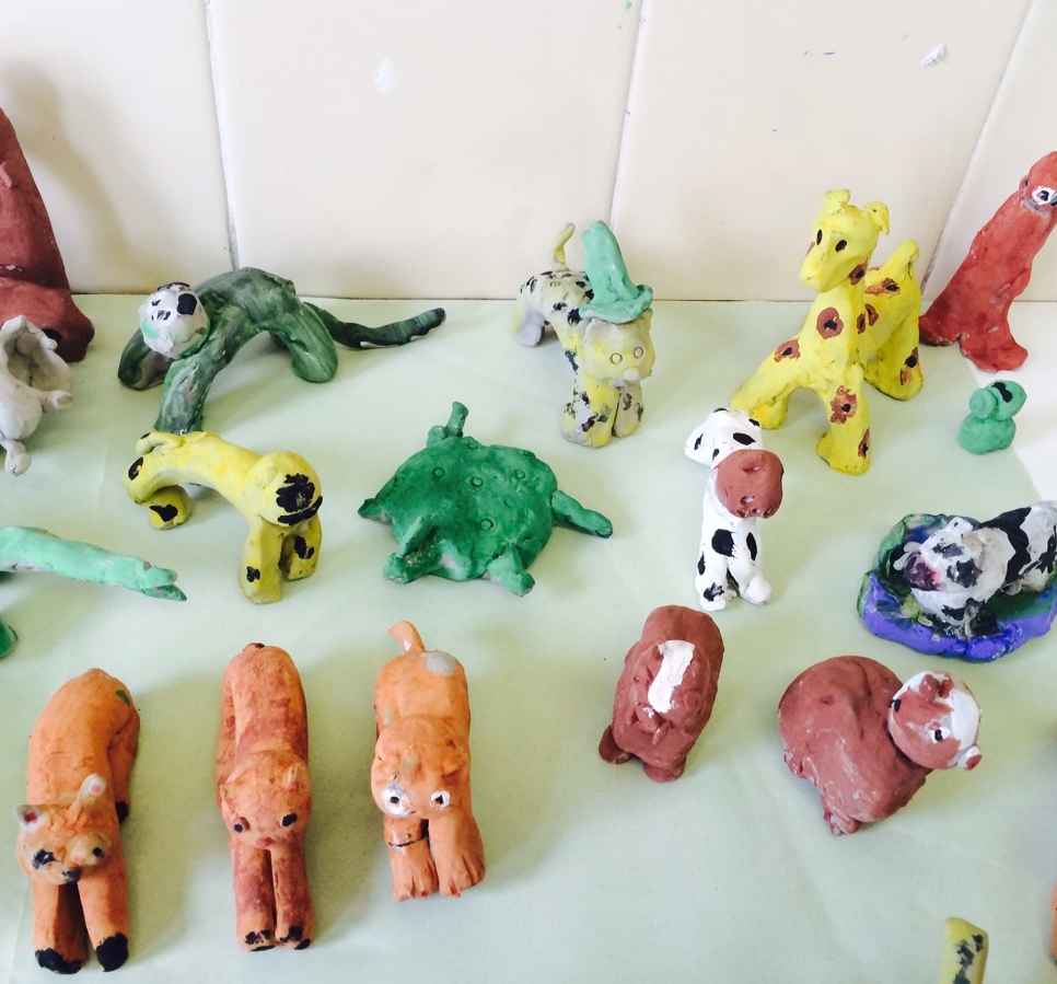 Primary School Lessons Creating Animals in Clay