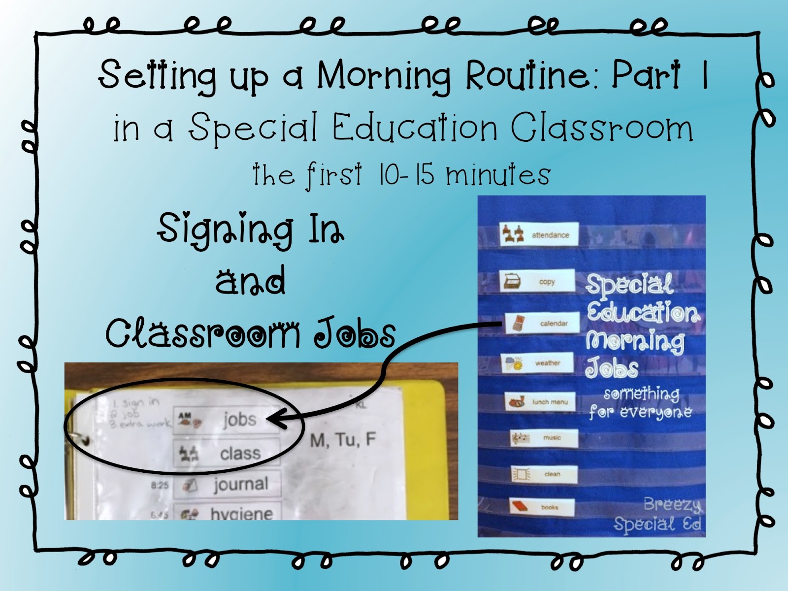 Our Morning Classroom Routine Coming in and Classroom Jobs Breezy