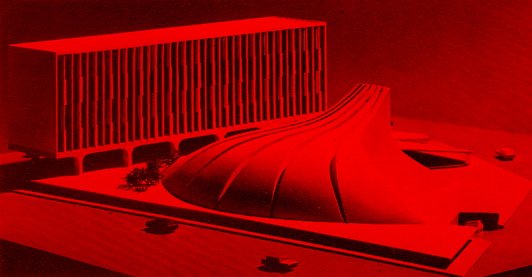 Bobigny - Bourse du travail  Architecte: Oscar Niemeyer  Construction: 1974, inaugurée en 1978