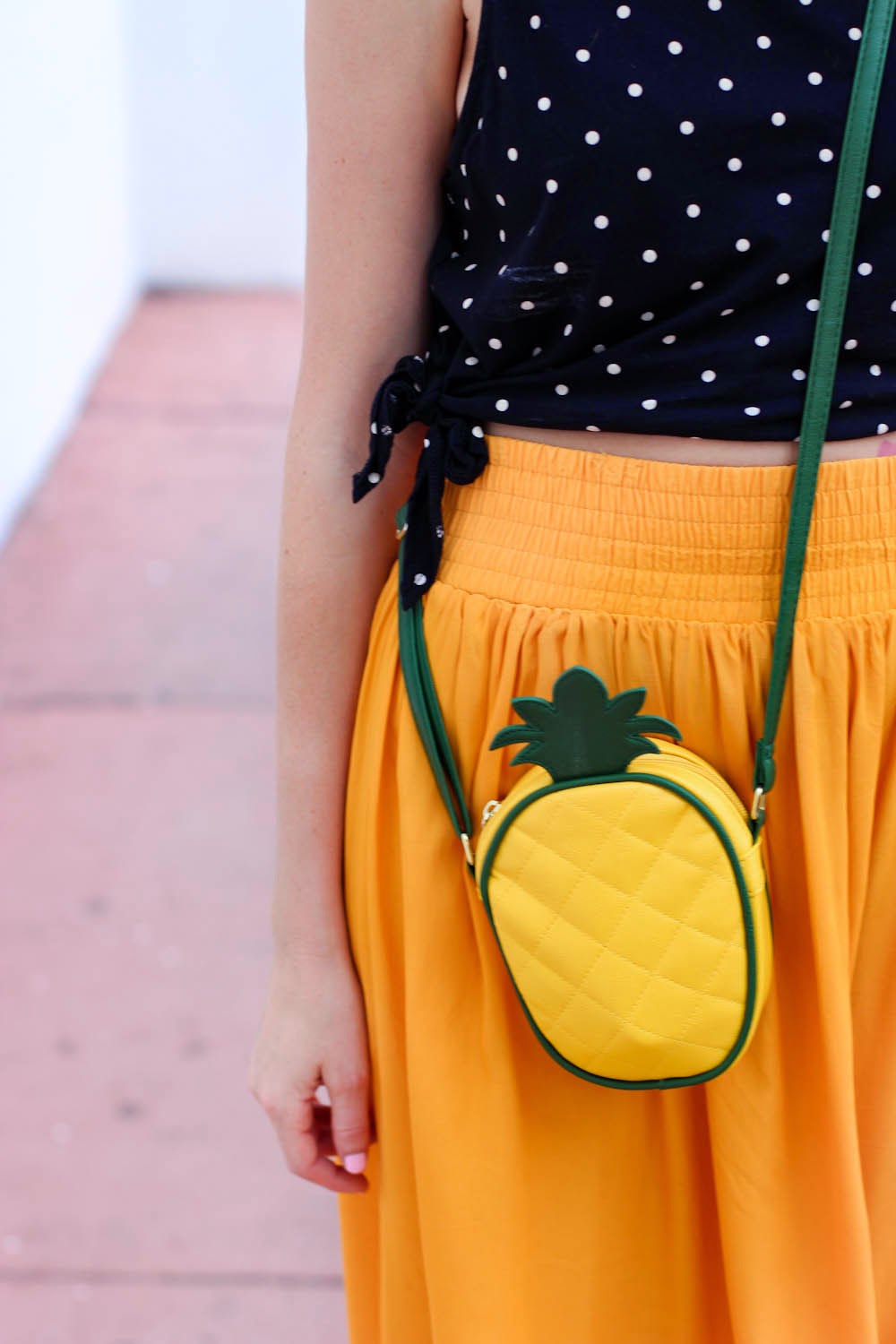 pineapple bag pineapple bag, vintage yellow skirt