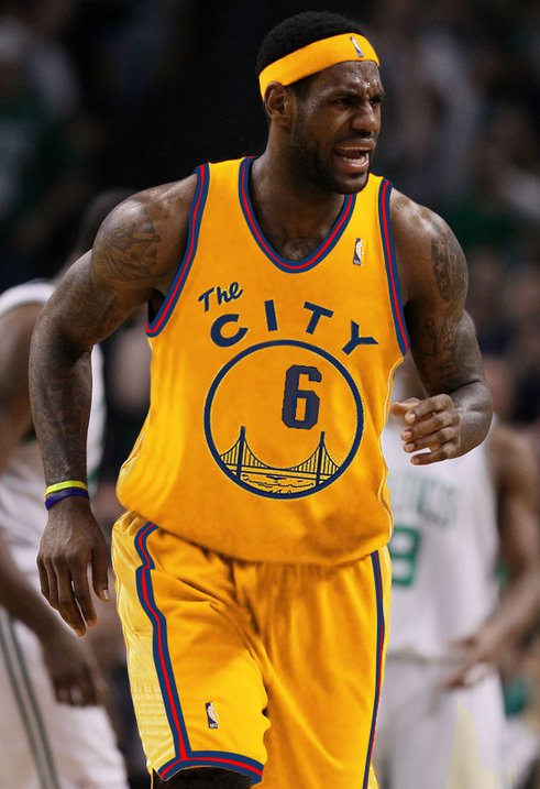 lebron warriors jersey