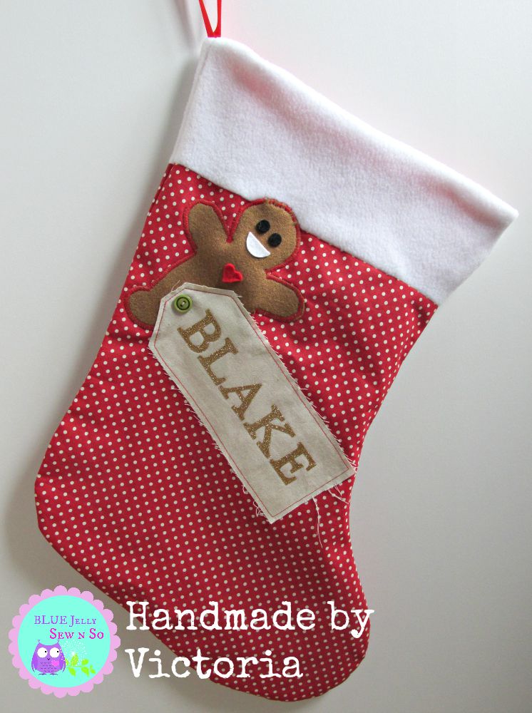 25 diy christmas stocking you can try this season Blue Jelly Sew n So - Victoria Rogers: Personalised Christmas Stockings