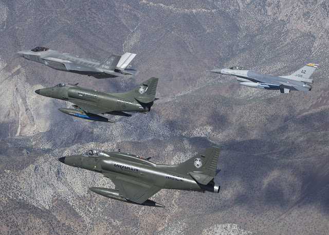 The test exercise will enable an initial assessment of 4th and 5th generation fighter integration, including Link-16 interoperability aspects A-4K Draken, F-35 Lightning II & F-16 Fighting Falcon