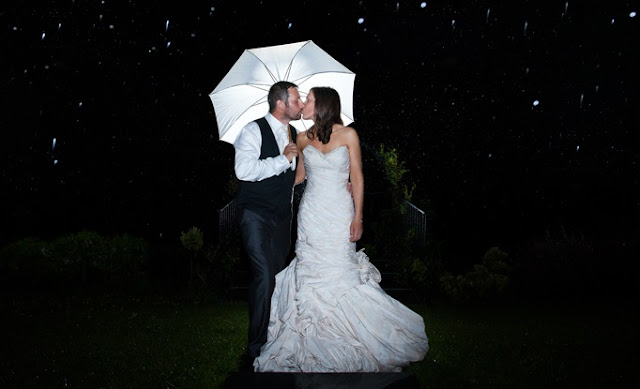 wedding umbrella couple