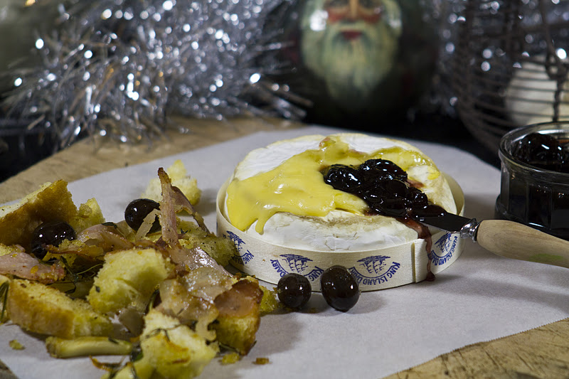 The Food Collective Raving Recipes Baked Camembert with Cherry Jam and