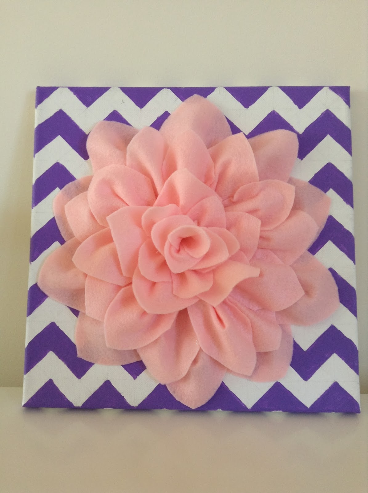 MOM.b.a. Master's of my Baby Abilities Project Felt Flower on Canvas