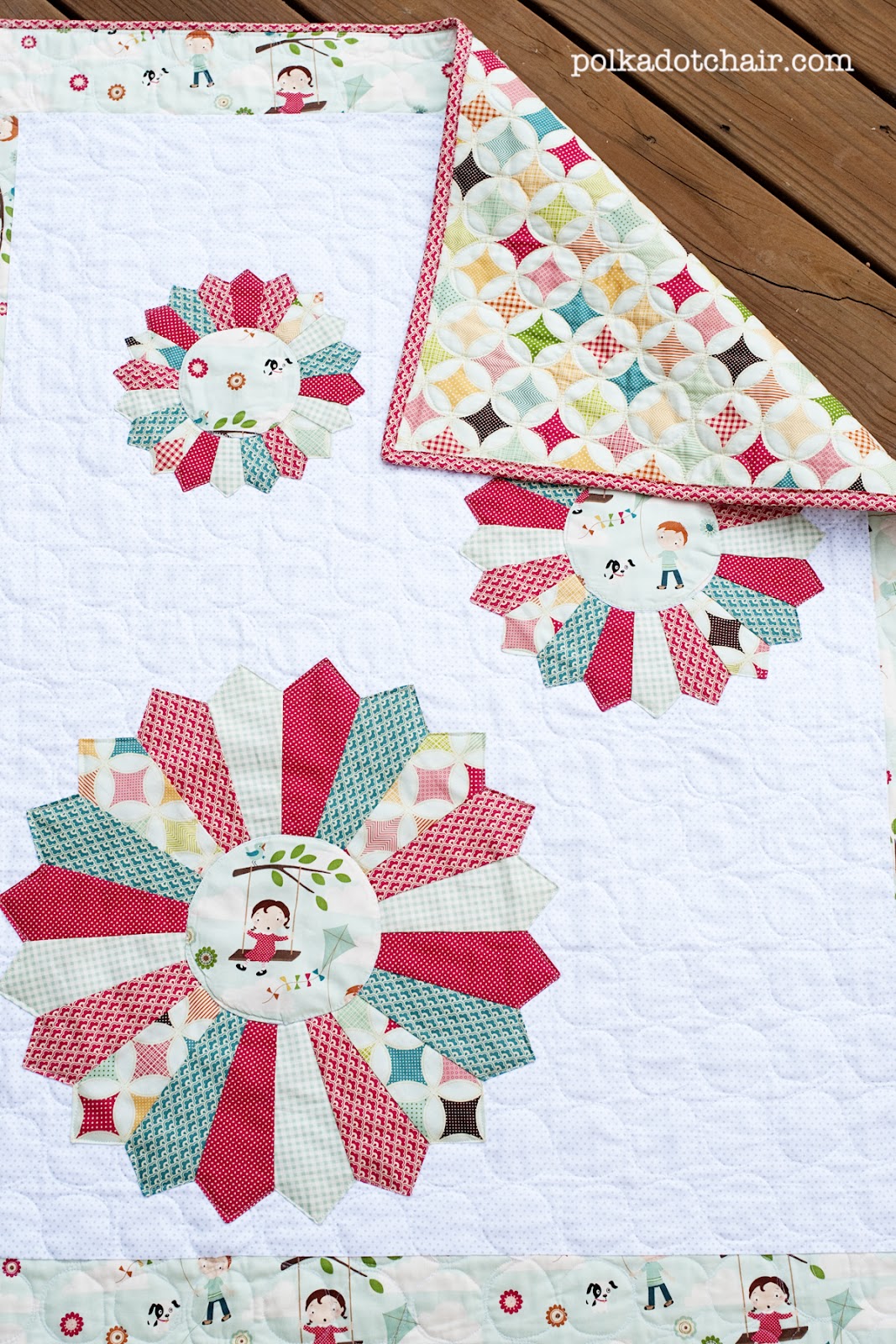 Dresden Burst Baby Quilt Pattern for Riley Blake Designs - The Polkadot Chair