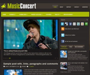 MusicConcert Blogger Template