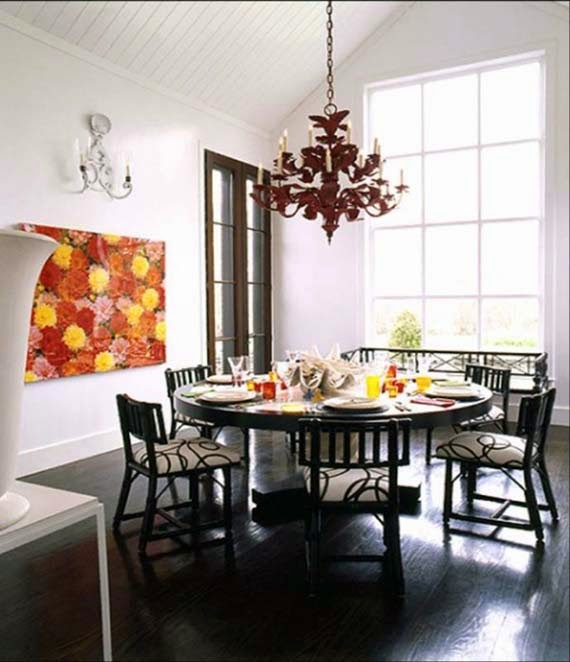 chandelier dining table