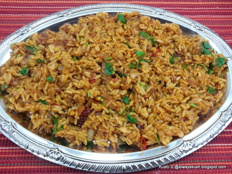 TOMATO ONION RICE Cook with Kushi