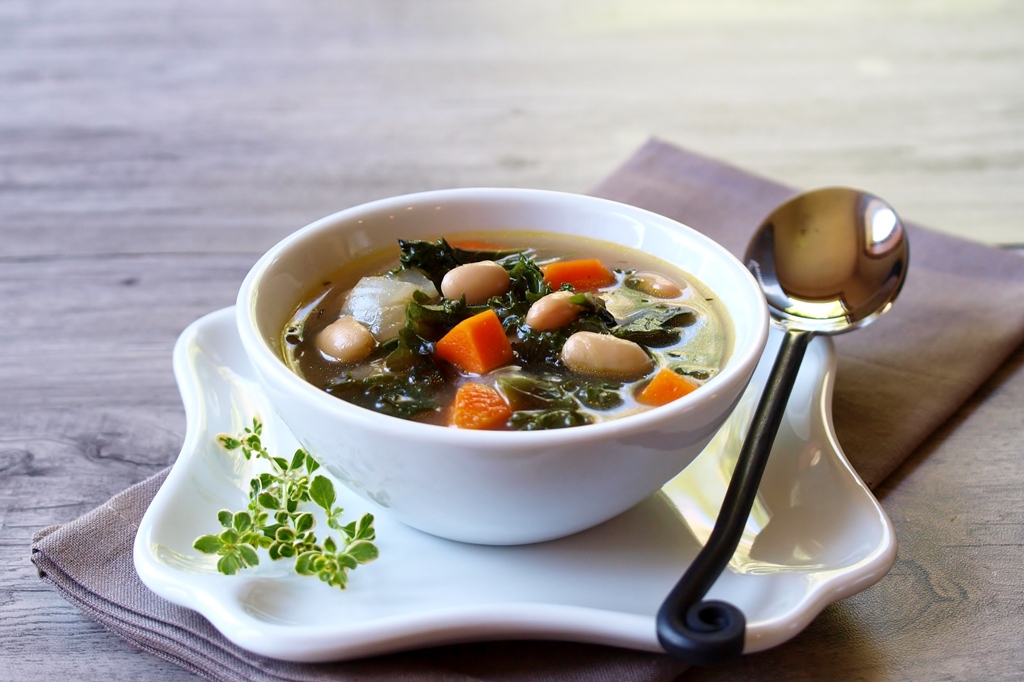 DJ in the Kitchen Redbor Kale and Great Northern Bean Soup