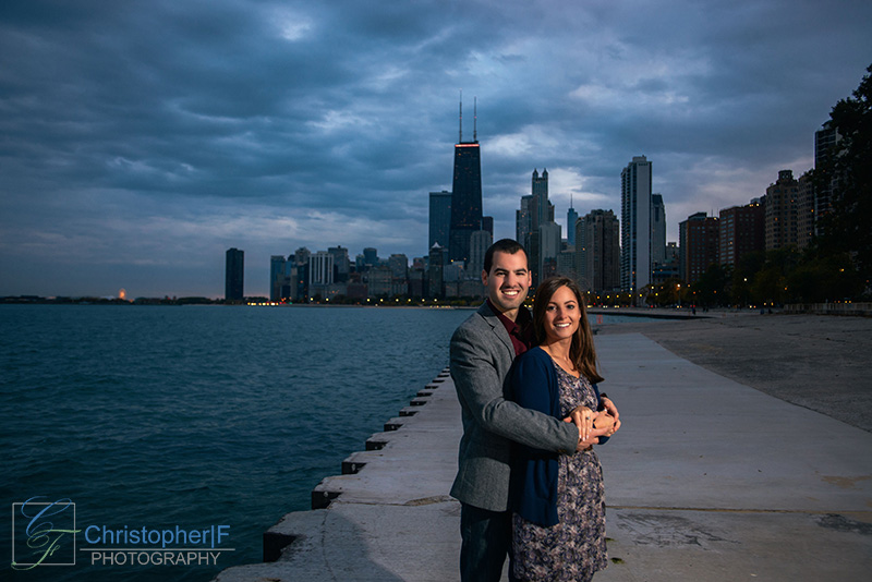 Chicago Lake front Engagement Photo