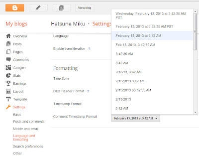 Timestamp Format : Timestamp Format :