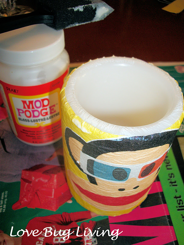 Love Bug Living Mod Podge Flameless Candles