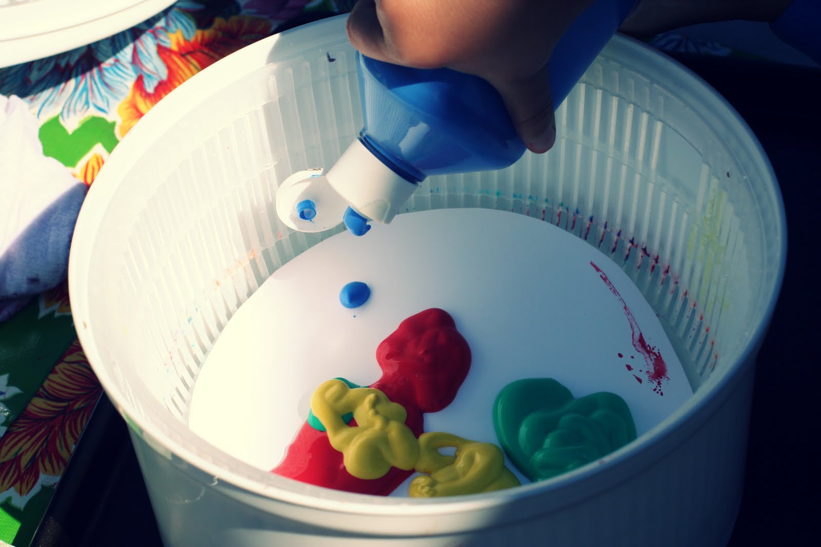 a bit of sunshine make something monday salad spinner spin art