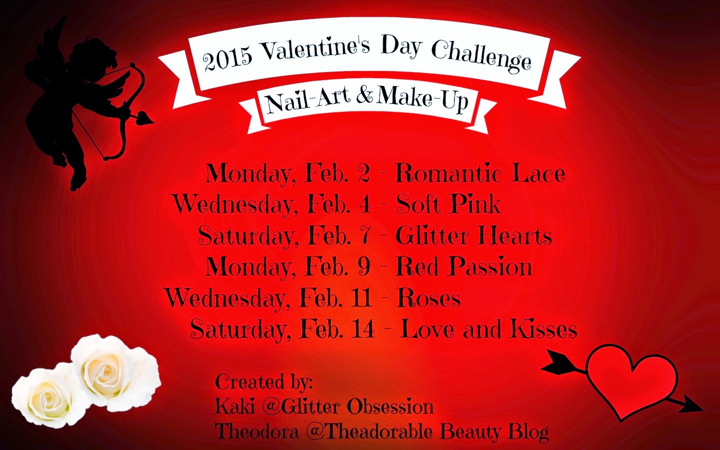 Beautometry: 2015 Valentine's Day Challenge: Glitter Hearts