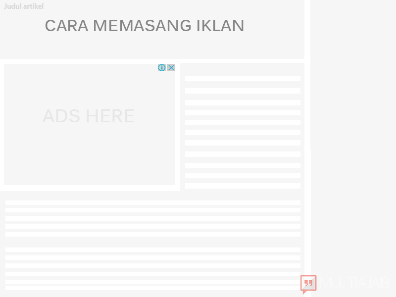 Cara Memasang Iklan disamping postingan Cara Memasang Iklan disamping postingan