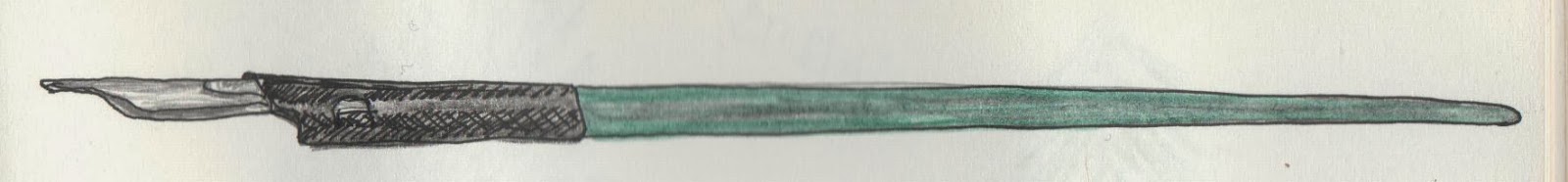 www.AliceDrawsTheLine.co.uk blue dip pen