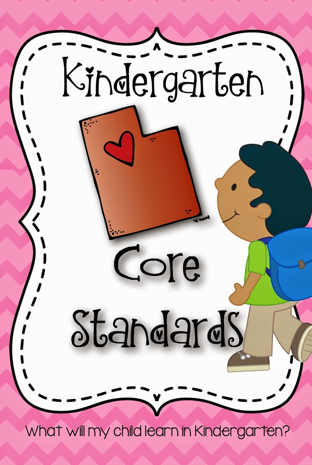 Kindergarten Kiosk Utah Kindergarten Core Standards Freebie