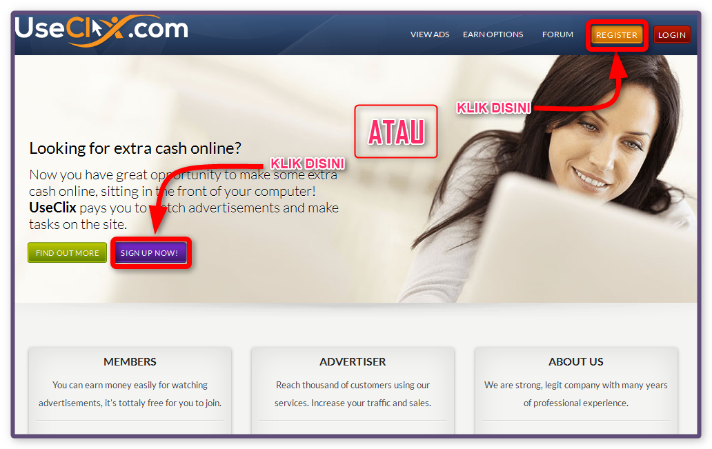 Cara login di