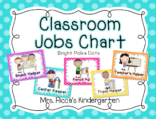 Job Chart For Kindergarten Classroom