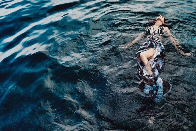 Numéro Russia July August 2015, Samantha Gradoville Roberto Cavalli Spring 2015 Zebra Printed Silk Dress Editorials