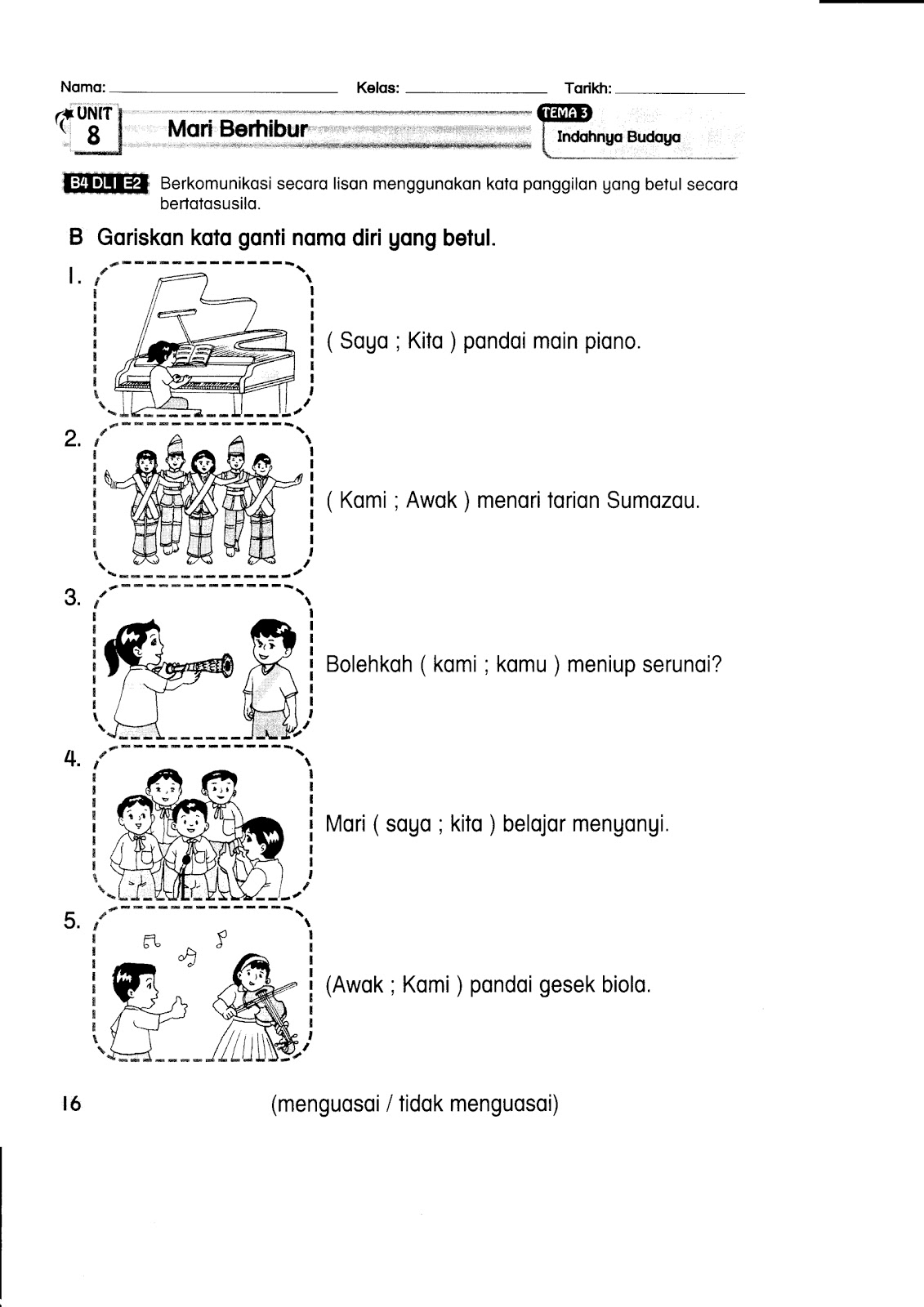 Latih Tubi Soalan Latihan Bahasa Melayu Tahun 1 3