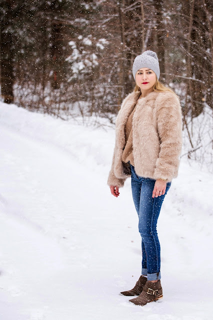 faux fur jacket, Suzanna Studded Suede Ankle Boots