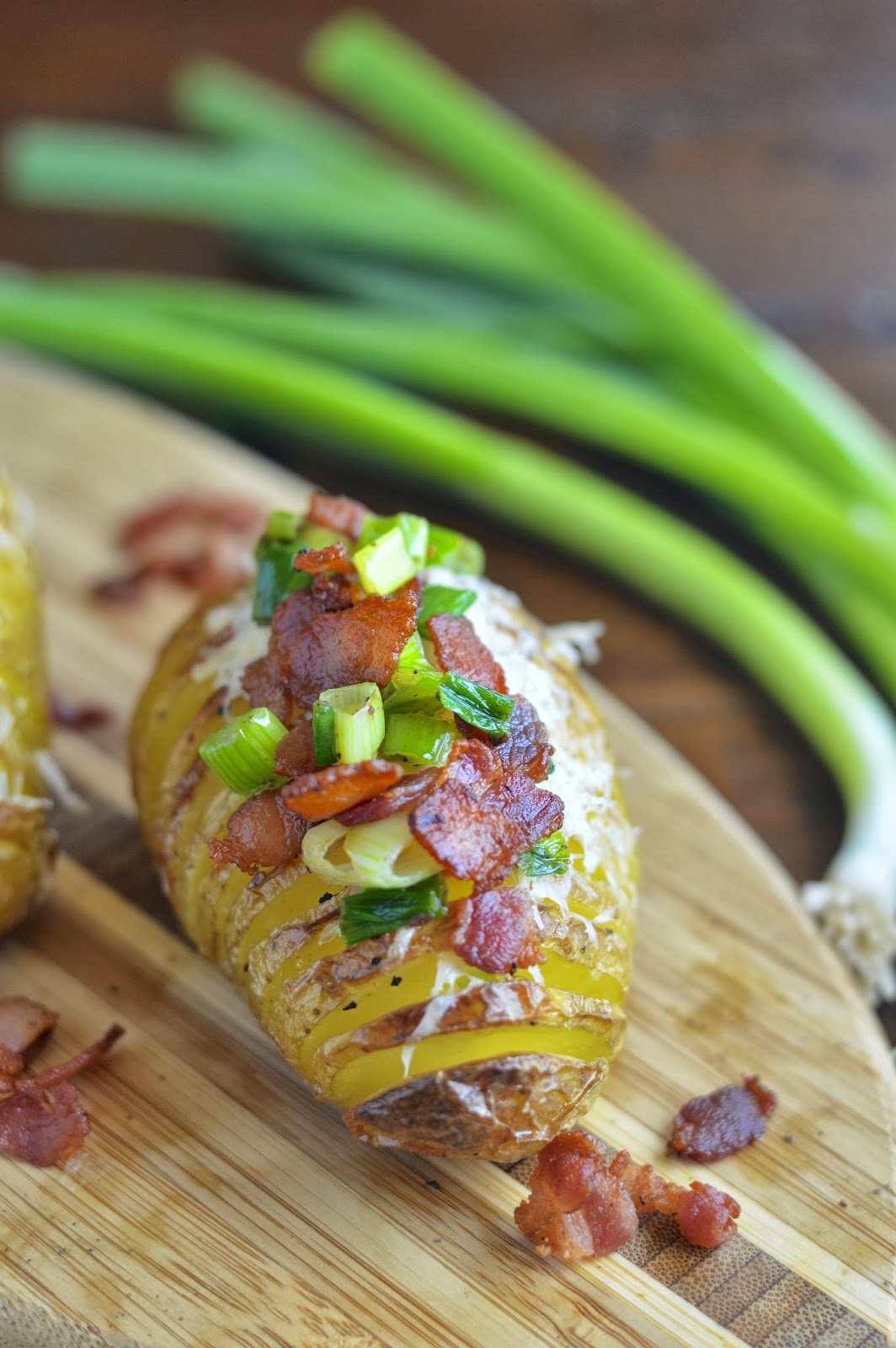 Bacon Parmesan Hasselback Potatoes Virtually Homemade Bacon Parmesan
