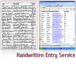Outsource Handwritten Data Entry Services