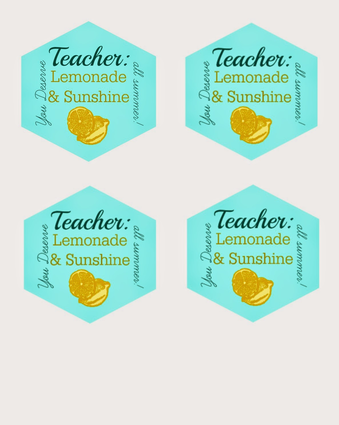 Lemonade Teacher Appreciation Gift with Free Printable I Dig Pinterest