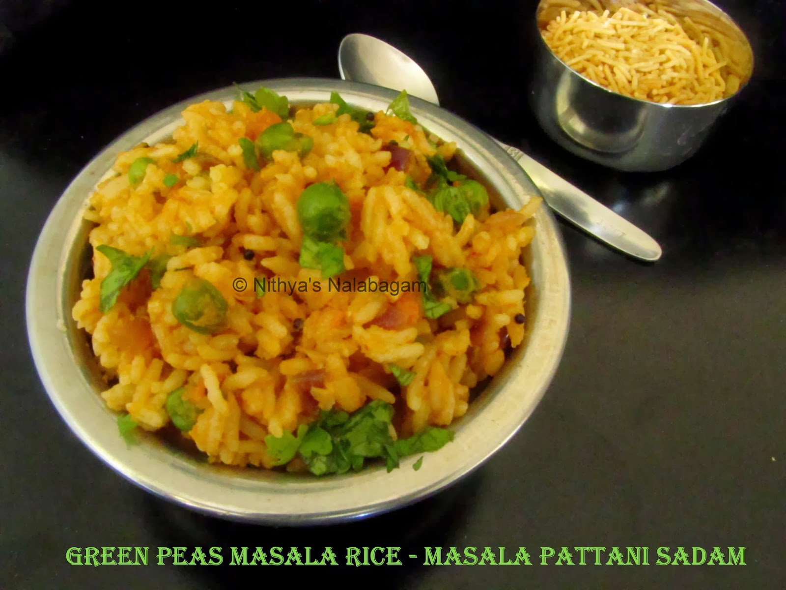 Green Peas Masala Rice Masala Pattani Sadam Nithya's Nalabagam