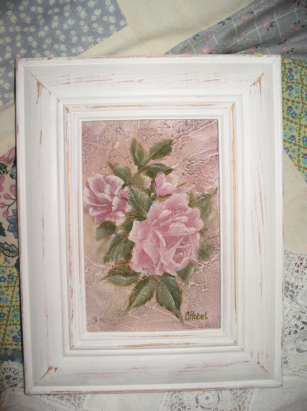 Romantic Country and Rose Paintings Just Roses Shabby Chic Print by