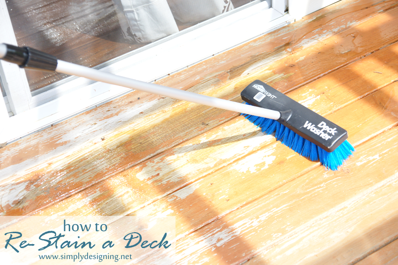 How to Re-Stain a Deck | come check out this full tutorial on how to strip and stain a deck | #deck #diy #homeimprovement