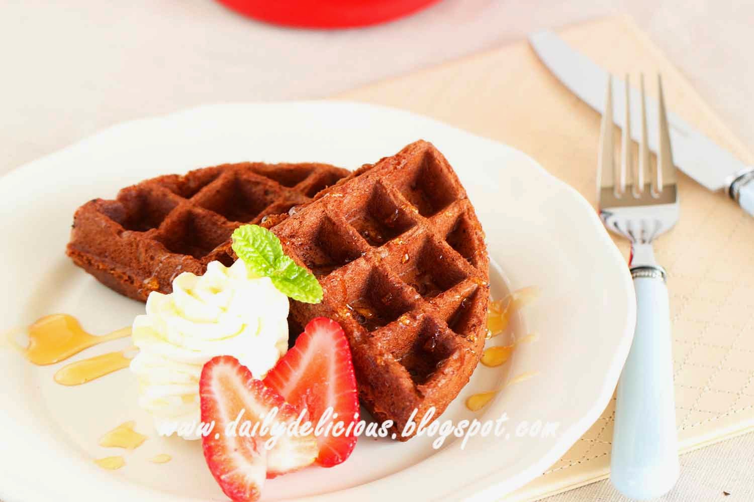 dailydelicious Chocolate brownie waffle