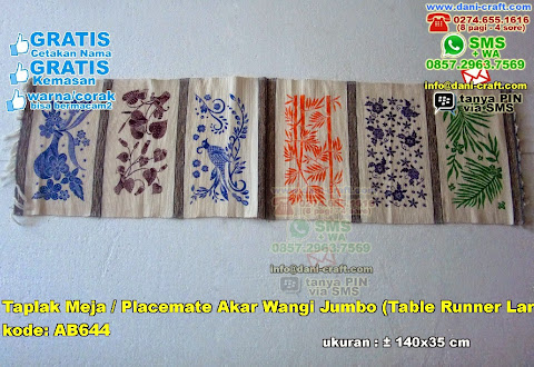 Taplak Meja Placemate Akar Wangi Jumbo Table Runner Large Taplak Meja Placemate Akar Wangi Jumbo Table Runner Large
