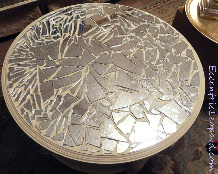 The Eccentric Leopard Mirror Mosaic Table Diy Once All The Pieces Are Glued In Place You Need To Wait For Adhesive Dry This Is Important Otherwise Your Mirror Will Move When Apply