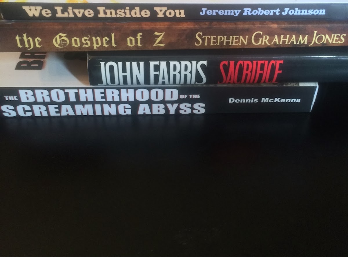 spines of books discussed in article