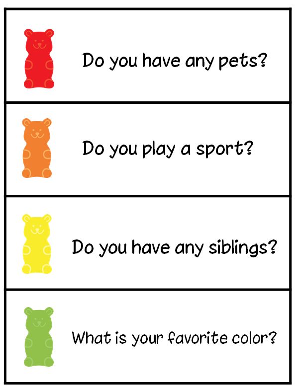 Classroom Freebies Too Gummy Bear Icebreaker!